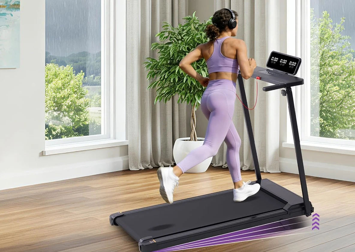 380AM treadmill in a bright home workout space