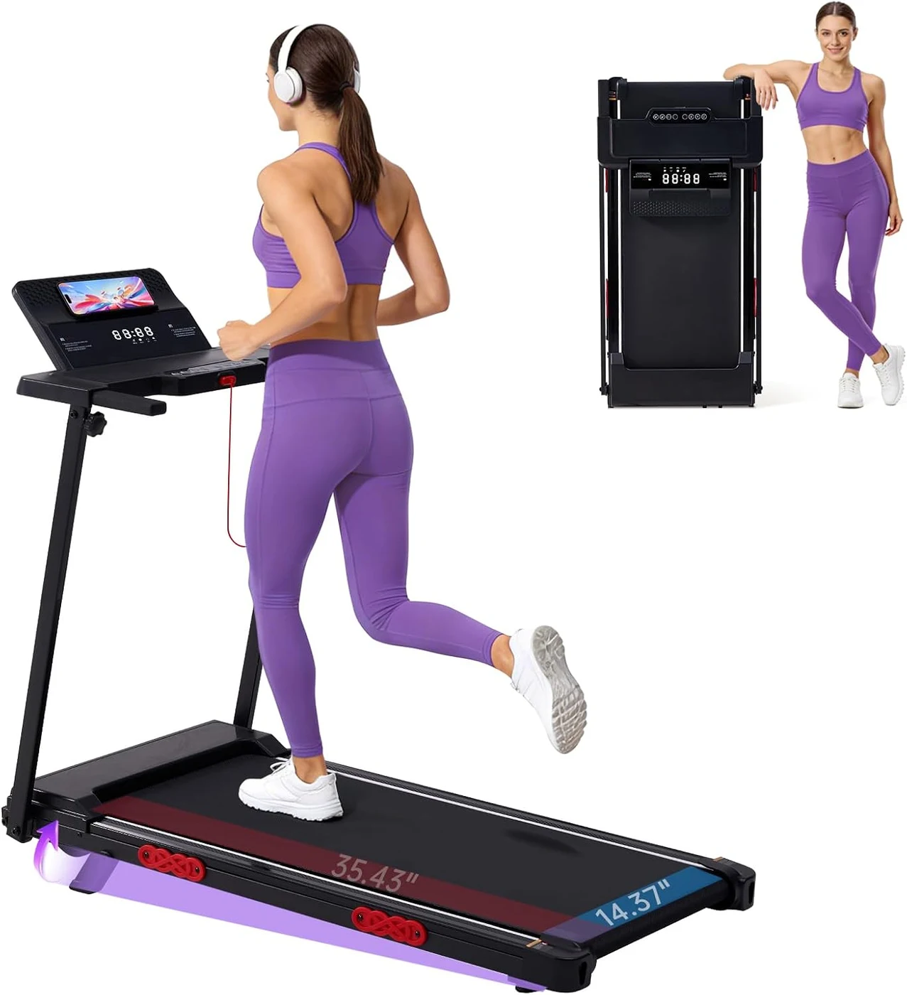 Kassadin 380TM treadmill in black and white